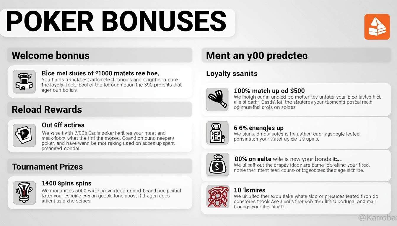 découvrez nos conseils essentiels pour choisir les meilleurs bonus au poker en ligne et maximisez vos gains en profitant d'offres adaptées à votre style de jeu.