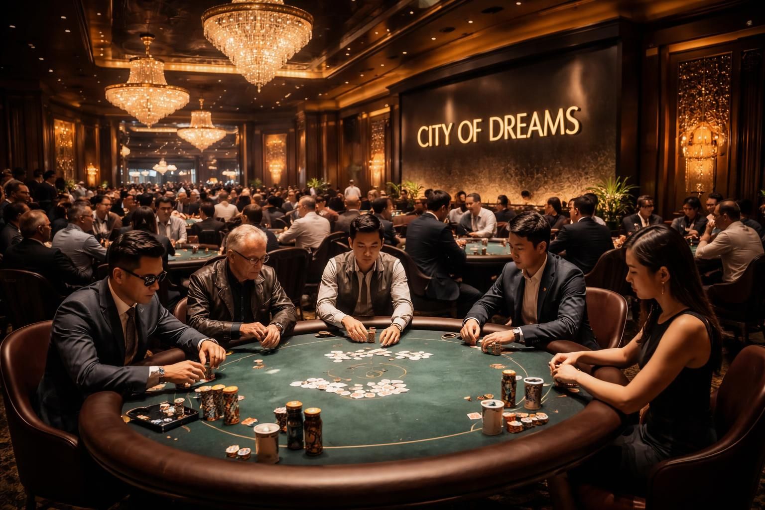découvrez l'univers captivant de la salle de poker city of dreams à macao, ses attractions uniques et une ambiance immersive pour les passionnés de jeux et de divertissement.
